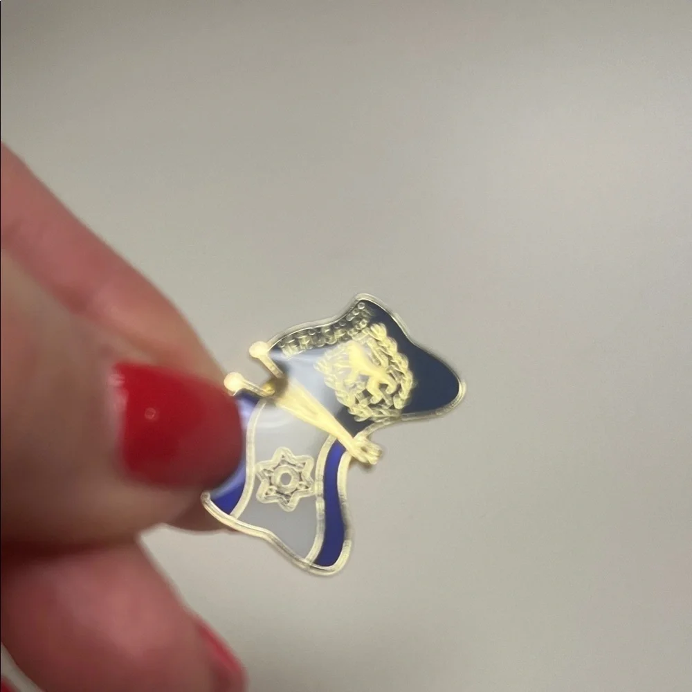 Jerusalem Flag Enamel Souvenir Hat or Lapel Pin